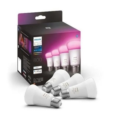 Żarówki LED smart Philips hue E27 6,5 W 4 sztuki