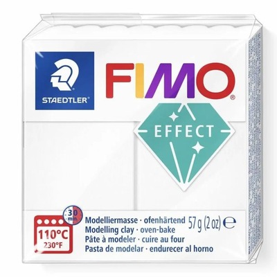 Masa Fimo Effect 56g 014 biały przezroczysty