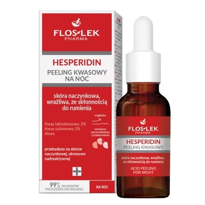 FLOSLEK HESPERIDIN peeling kwasowy do twarzy na noc 30 ml