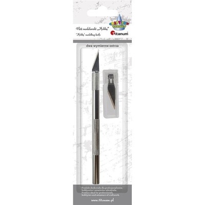 Nóż modelarski typu skalpel + 2 ostrza Titanum
