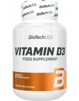 BioTech Vitamin D3 50mcg 2000 IU witamina D3 60 tabletek