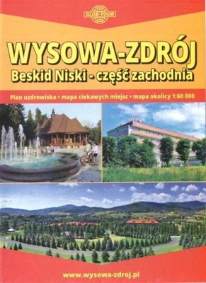 Wysowa - Zdrój Beskid Niski - część zachodnia. Mapa okolicy 1:60 000