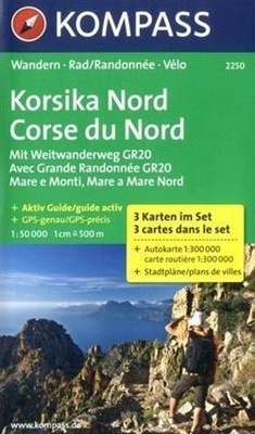 KORSYKA PÓŁNOCNA 1:50 000 Kompass ATLAS Z MAPĄ