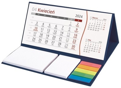Kalendarz TERMINARZ 2024 biurkowy z notesem