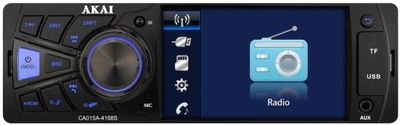 RADIO DE AUTOMÓVIL AKAI CA015A-4108S 1-DIN  