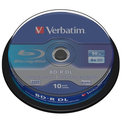Płyta BD-R Verbatim BD-R 6x 50GB 10P CB 43746 43746