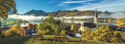 Puzzle panoramiczne 1000 el. Nad jeziorem Schliersee