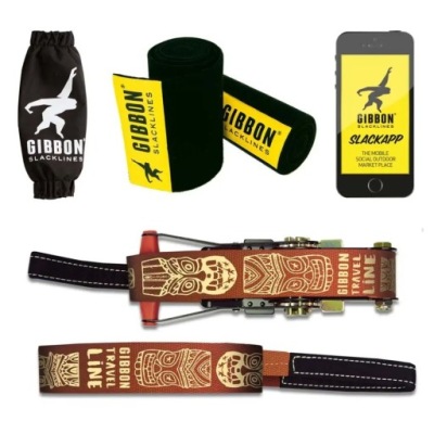 Zestaw Gibbon Slackline Set Travel Line Tree Protecton 15m