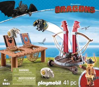 Playmobil Dragons 9461 Pyskacz Gbur z katapultą