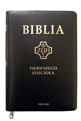 Biblia pierwszego Kościoła czarna z paginatorami Praca zbiorowa