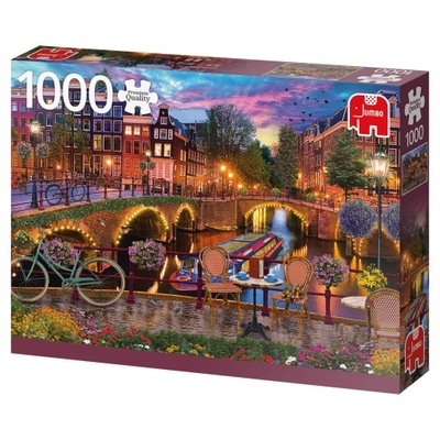 Puzzle 1000 PC Kanał w Amsterdamie G3