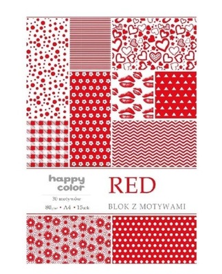 Papier kolorowy wycinanka z MOTYWAMI a4 RED