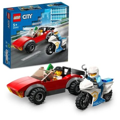 Klocki City 60392 Motocykl policyjny - pościg za samochodem LEGO Zabawka