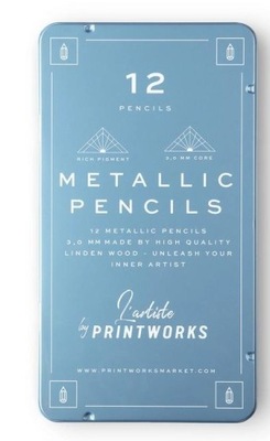 Kredki Printworks metallic 12 kolorów