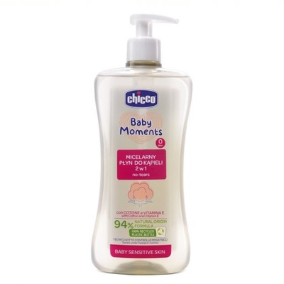 Chicco Baby Moments micelarny płyn do kąpieli 2w1 0m+ 500ml P1