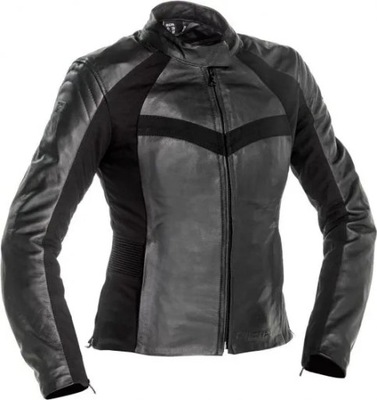 DAMSKA CUERO CHAQUETA MOTOCICLETA RICHA CATWALK NEGRA 44  