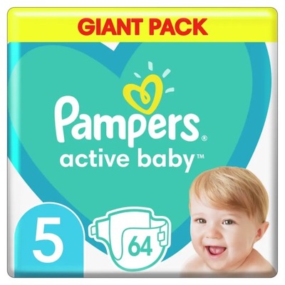 Pieluszki Pampers Active Baby Rozmiar 5 64 szt.