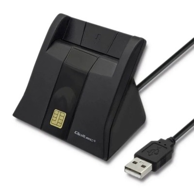 QOLTEC INTELIGENTNY LECTOR CHIPOWYCH MAPAS ID SCR-0643 USB 2.0 + ADAPTADOR  