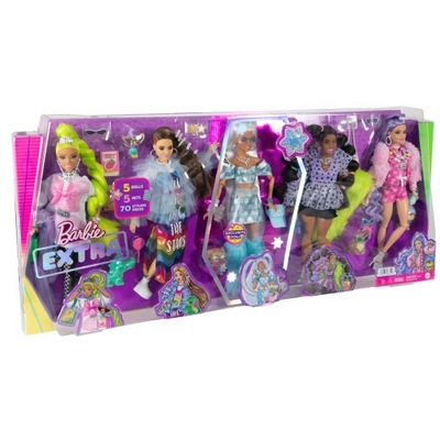 Barbie Extra zestaw BARBIE 5-pak Lalek HHC58