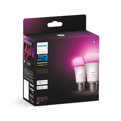 Żarówki Philips Hue White and color ambiance E27 806 lm 2 sztuki