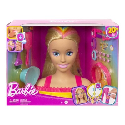 LALKA BARBIE GŁOWA DO STYLIZACJI + akcesoria HMD78