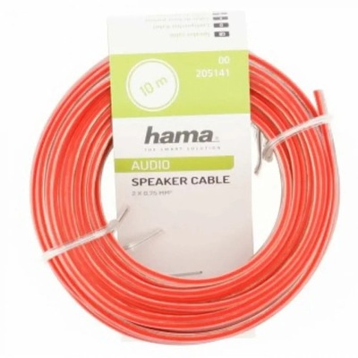 Kabel głośnikowy Hama 2 x 0,75 mm² 10 m