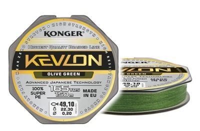 KONGER plecionka KEVLON OLIVE GREEN X4 0,14mm/150m