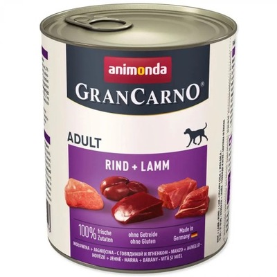 ANIMONDA Grancarno Adult wołowina, jagnięcina 800g