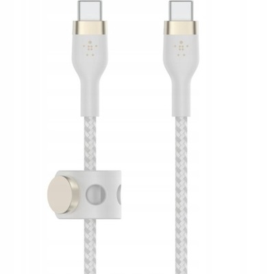 2x Kabel Przewód Belkin BoostCharge Pro Flex USB-C - USB-C 2 metry Biały