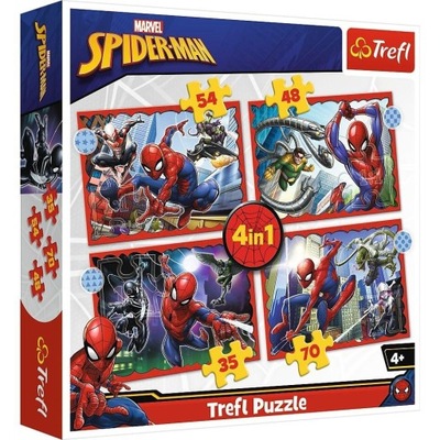 SPIDERMAN Trefl Puzzle 4W1 207 EL 34384