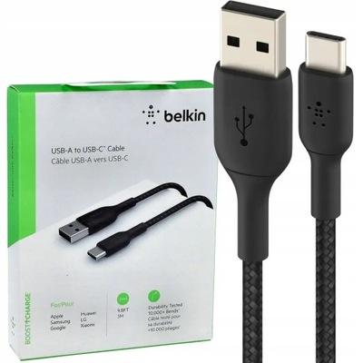 Kabel Belkin Boost Charge 100W USB-C / USB-A, oplot, 3 METRY