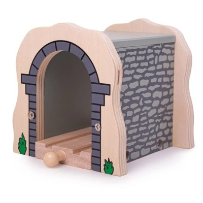 Kamienny tunel do kolejki drewnianej Bjigigs Toys Szary
