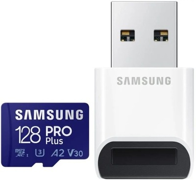 KARTA PAMIĘCI 128 GB SAMSUNG PRO Plus + czytnik