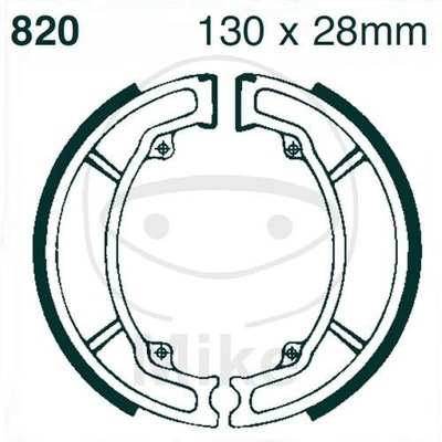 EBC820 EBC КОЛОДКИ HAM. MOTO. SYM HD 125/200 (04-07)