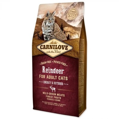 CARNILOVE CAT REINDEER ENERGY & OUTDOOR / Renifer 6kg