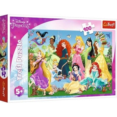 TREFL Puzzle 100 elementów Disney Czarujące księżniczki