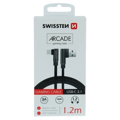 Kabel Swissten USB - USB typ C 1,2 m czarny