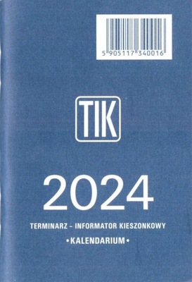 Kalendarz książkowy 2024 A7 Wydawnictwo Telegraph 2024 Wkładka TIK