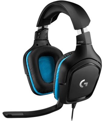 SŁUCHAWKI NAUSZNE PRZEWODOWE LOGITECH G432 7.1 SURROUND CZARNE