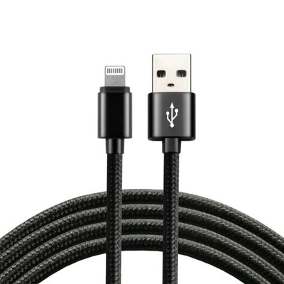 Kabel przewód USB - Lightning 1m 2.4A everActive (CBB-1IB) czarny