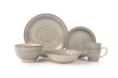 sada jídelní SPIRAL GREY, 30 ks