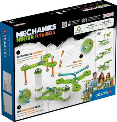 Klocki magnetyczne GEOMAG Mechanics Motion Flywheels 96 elementów