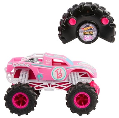 2 x HOT WHEELS MONSTER TRUCK BARBIE RC BABA TÁVIRÁNYÍTÓS JÁRMŰ