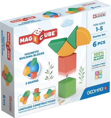 Klocki magnetyczne Geomag Magicube Kształty 6 sztuk 6 szt.