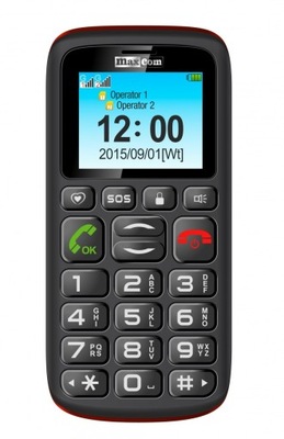 Telefon komórkowy Maxcom MM428BB czarny-czerwony