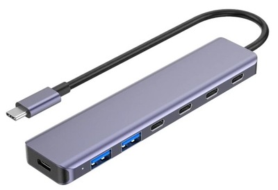 HUB 7IN1 10GBS USB-C 4X USB-C + 2X USB-A + 1X USB-C PD 100W [46236]