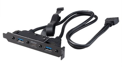 Akasa PCI bracket for 3x USB 3.1, 2x USB Type-A, 1x USB Type-C