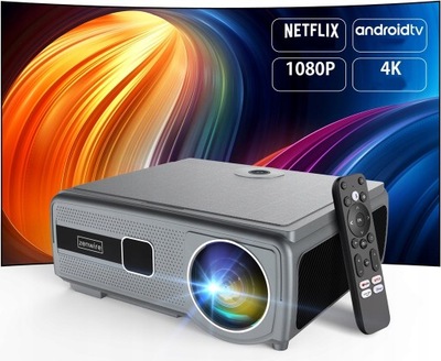Projektor Rzutnik Przenośny Autofocus Wbudowany Głośnik 4K TV FULL HD Wifi