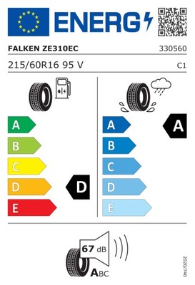 2X PADANGOS ZIEX ZE310 ECORUN 215/60R16 95V 