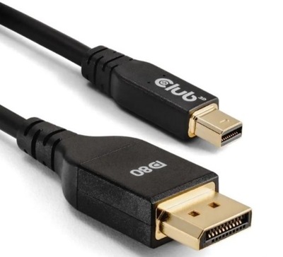 Club3D MiniDisplayPort na DisplayPort 2.1 10K60Hz DSC1.2 UHBR10 1m CAC-1116